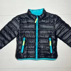 Cat & Jack Black & Blue Puffer Jacket Size 2T